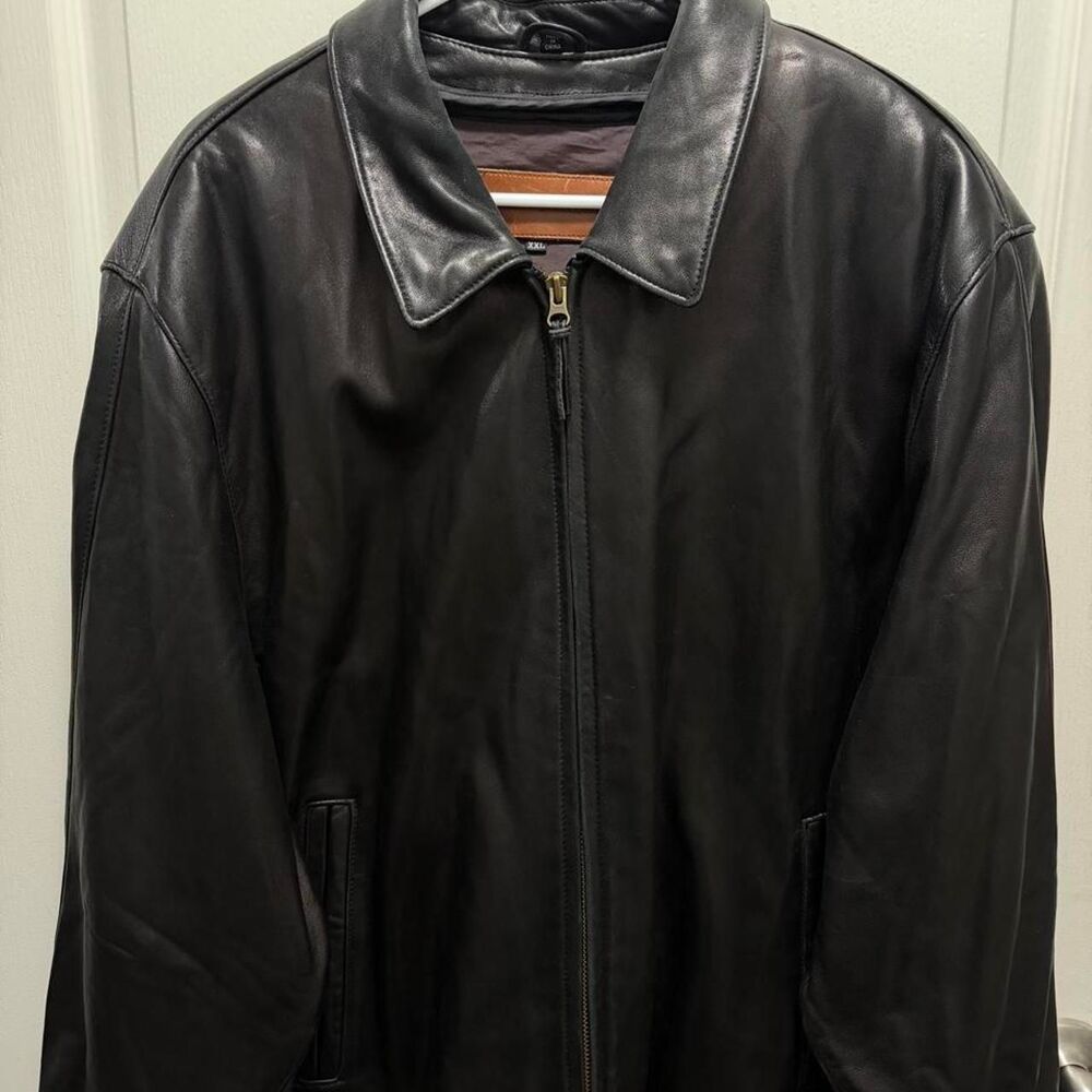Johnston-murphy vintage black leather jacket